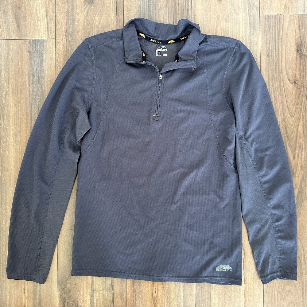 Go-lite Mens Large 1/4 zip Light Weight Long Sleeve Pullover Shirt